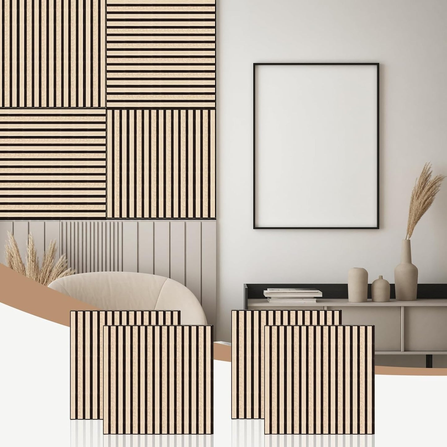 AKK-Stave Acoustic Wood Slat Wall Panels for Stylish Interiors