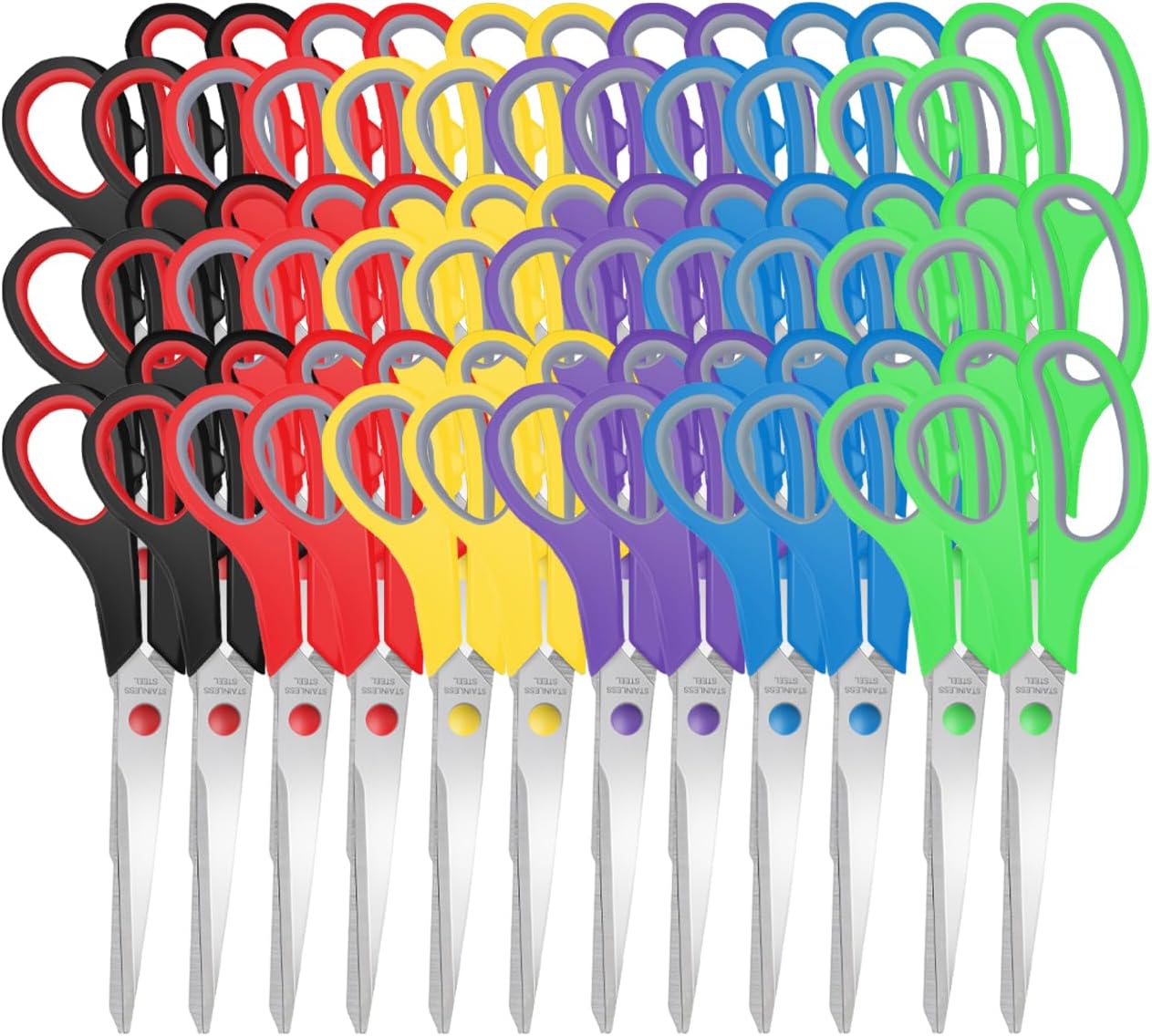 8 Inch Heavy Duty Sharp Scissors Bulk Set of 36 for All Uses