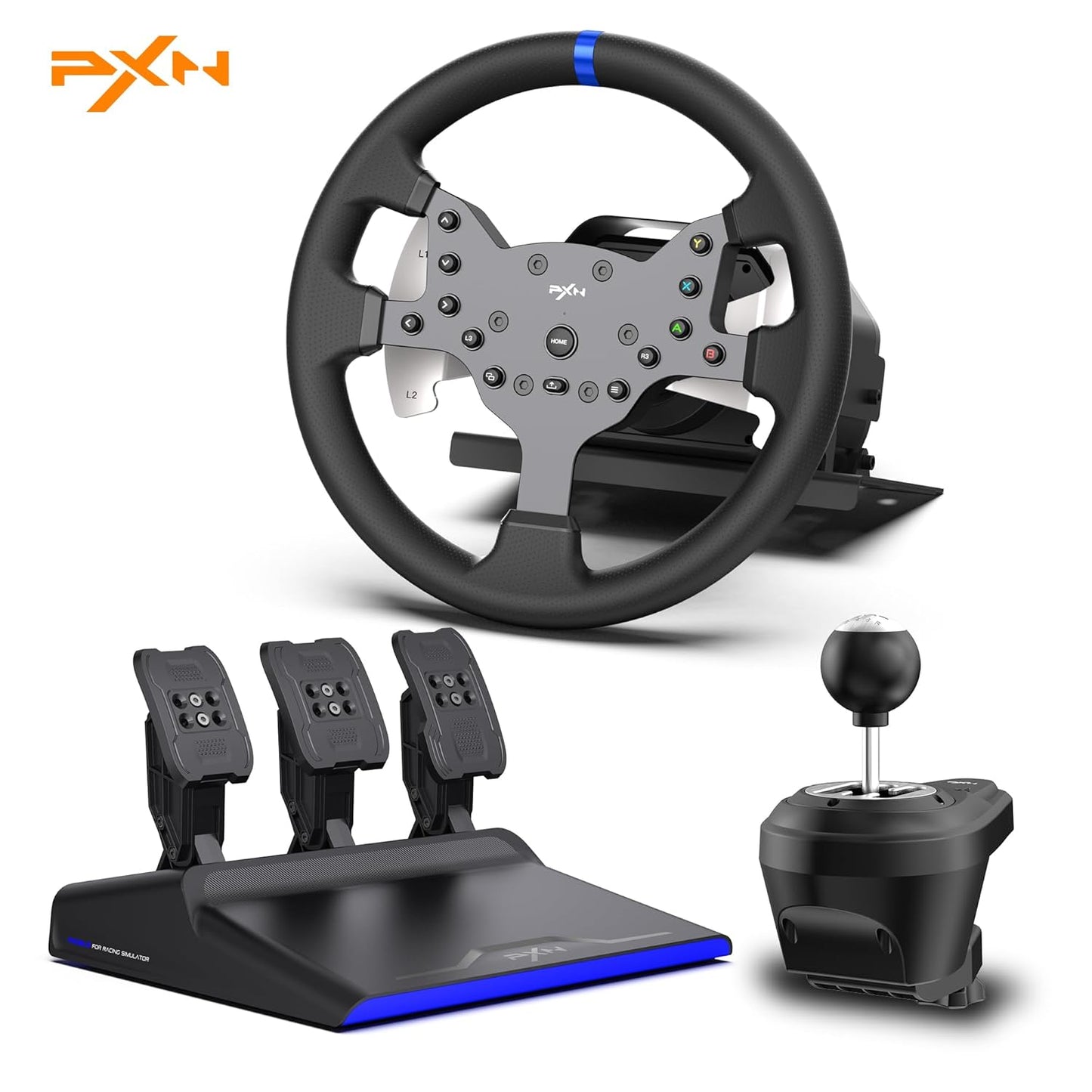 PXN V99 Gaming Racing Wheel with Pedals and Shifter for PC