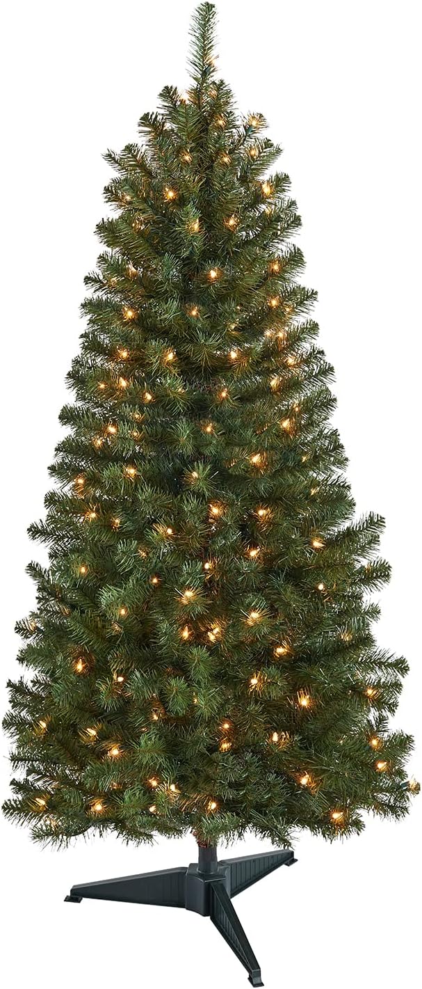 5 Feet Prelit Artificial Christmas Everett Pine Tree with Lights