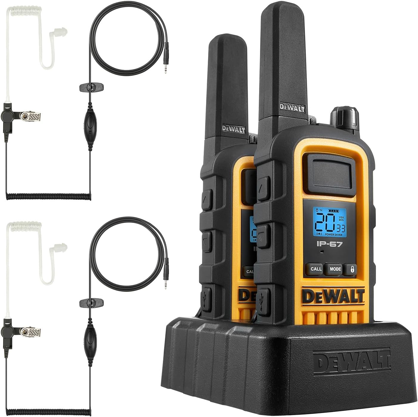 DEWALT FRS Walkie Talkies Long Range 2 Way Radio for Jobsites
