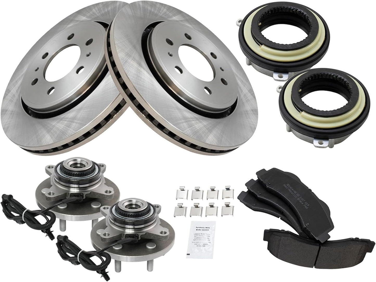 TRQ Front Brake Pad & Rotor Kit for 2015-2017 Ford F-150