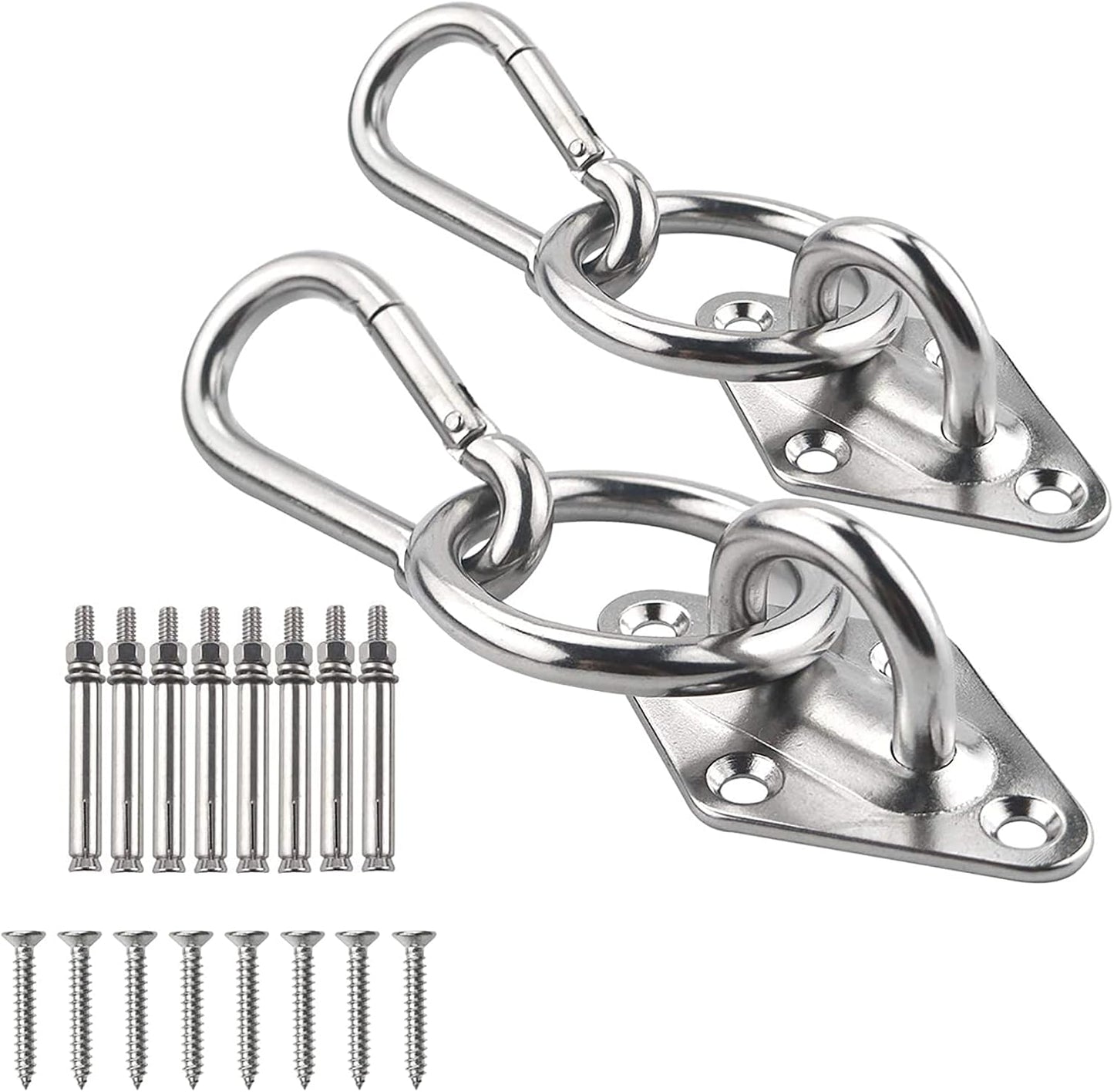 1100lb Capacity Stainless Hammock Hook Kit