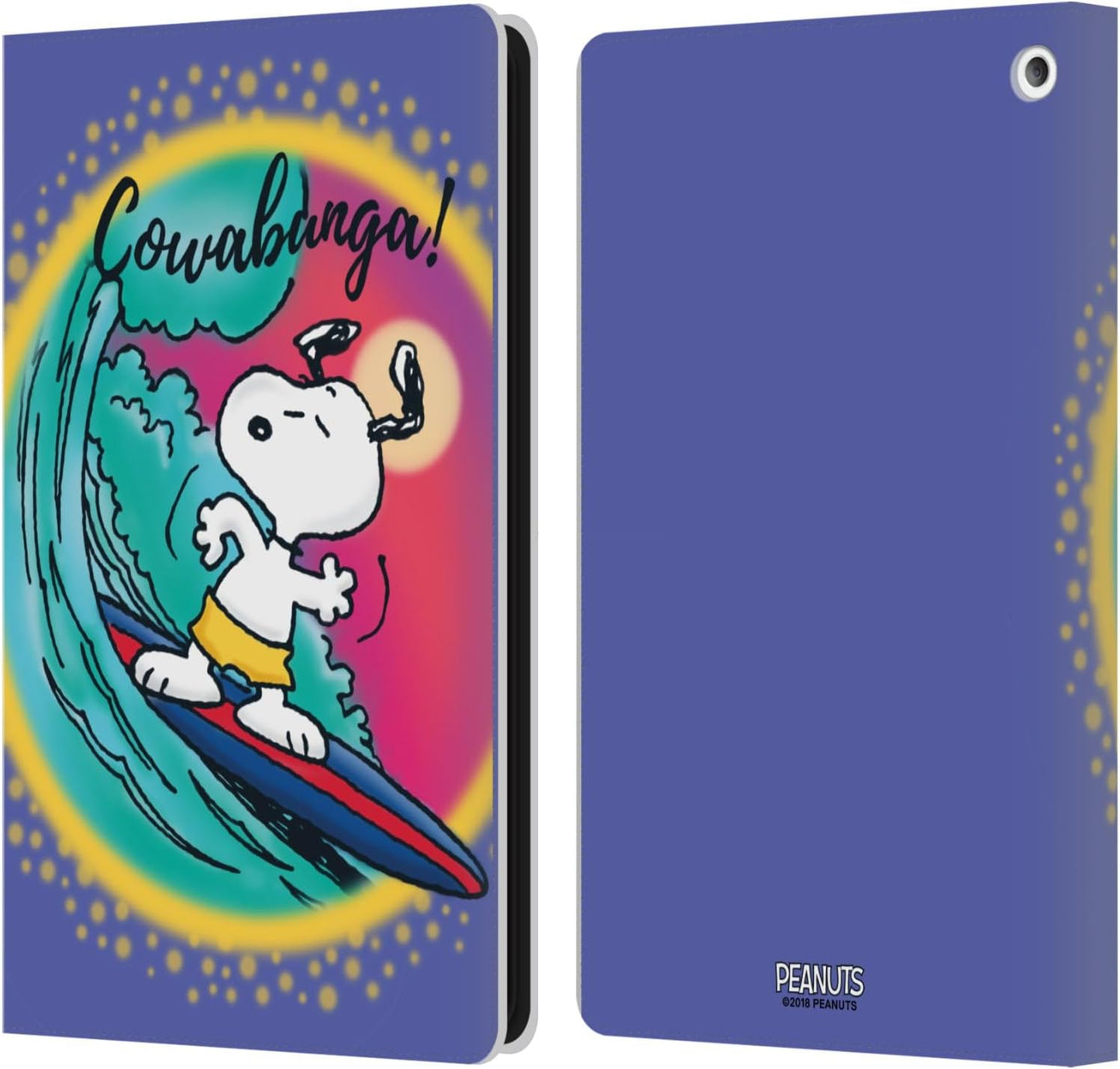 Peanuts Cowabunga Surf Snoopy Wallet Case for Fire HD 8/8 Plus