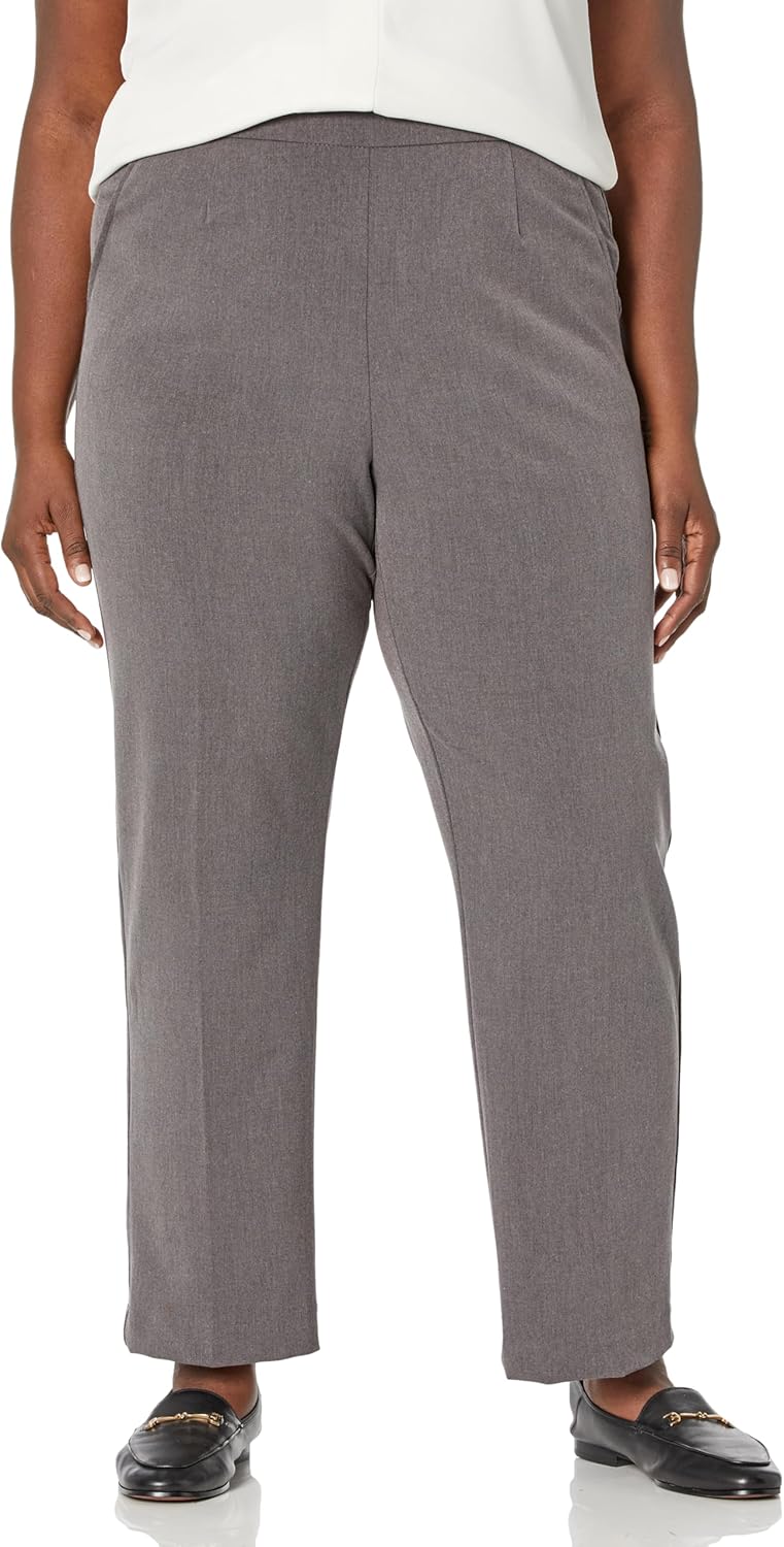 Briggs New York Womens Plus Size Pull on Dress Pant for Comfort