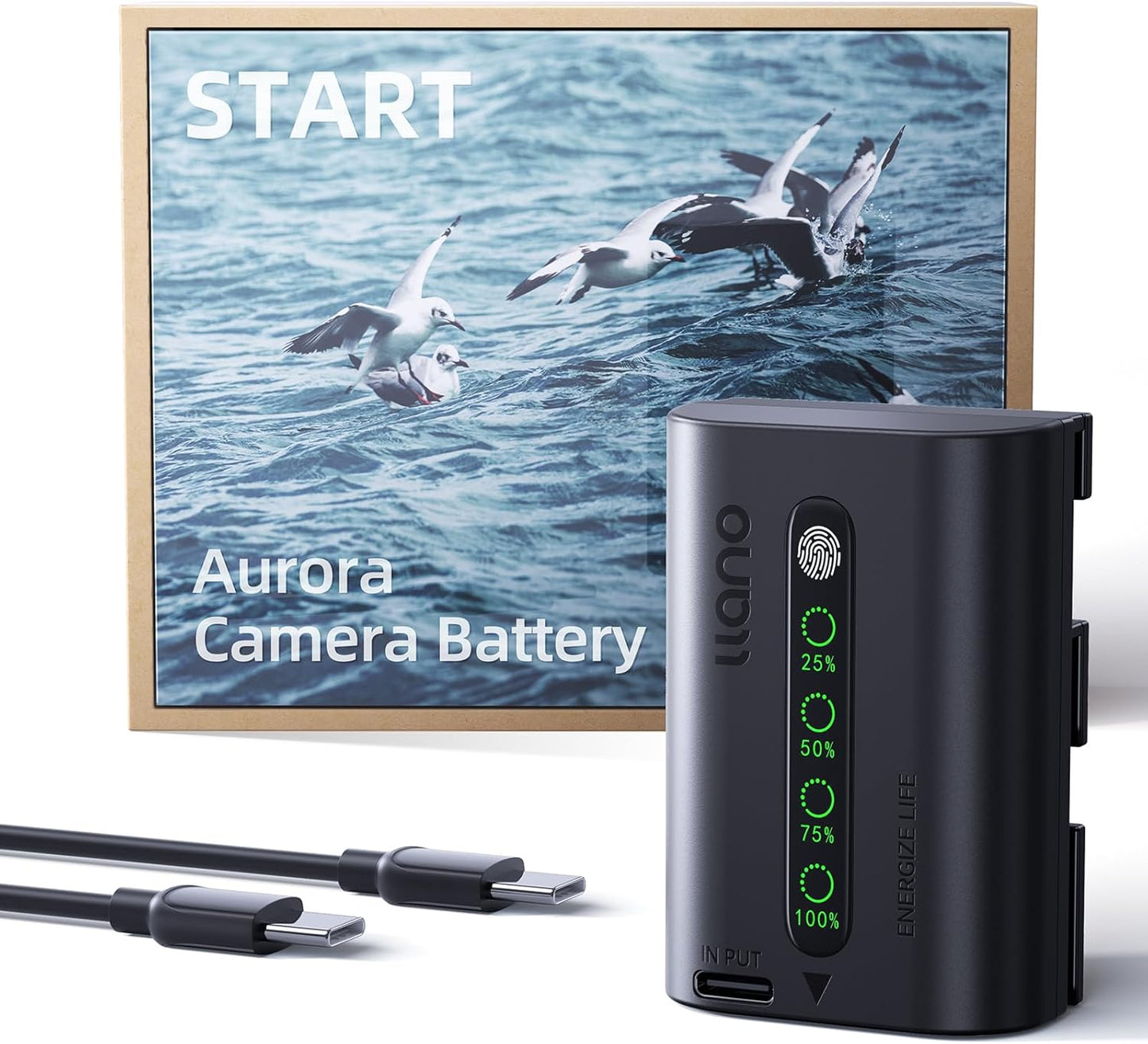 llano 2600mAh Aurora LP-E6P Battery for Canon Cameras