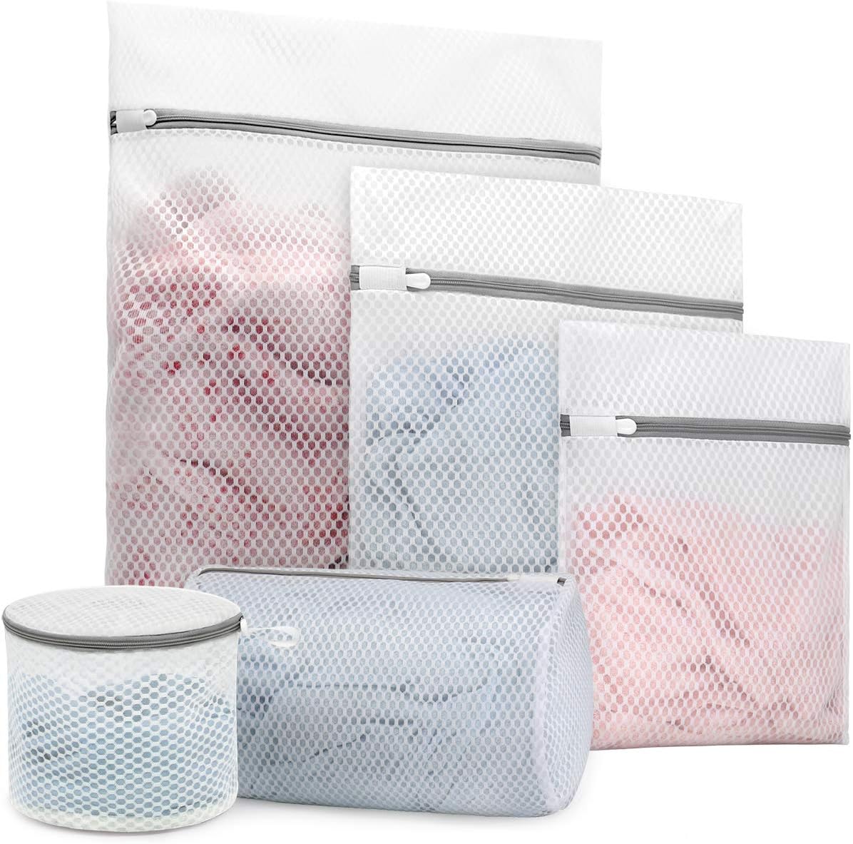 Muchfun 5Pcs Honeycomb Mesh Laundry Bags - Protect Delicates!