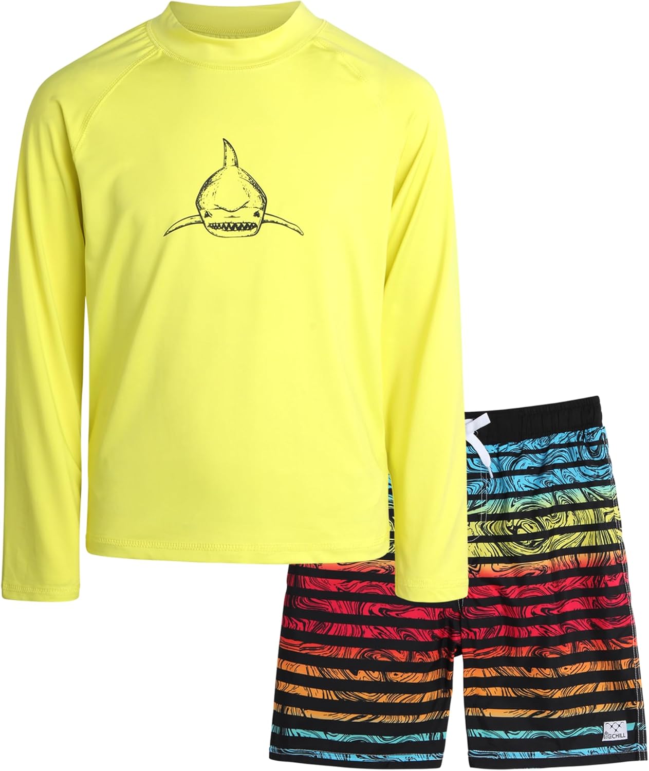 Big Chill Boys Rash Guard Set - Comfortable Swimwear for Kids