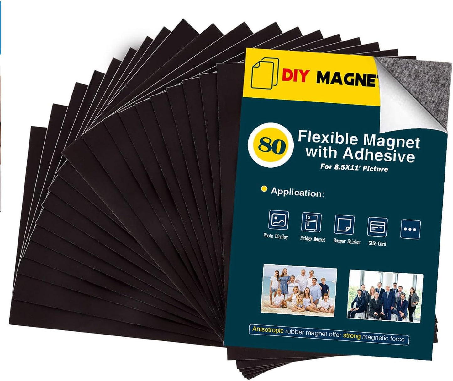 Adhesive Magnet Sheets 8.5X11 for Creative Projects and Crafts