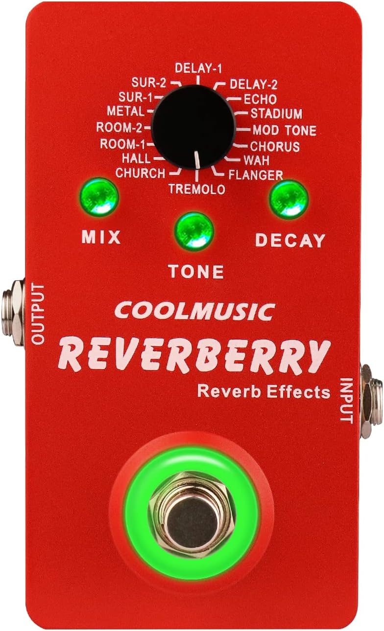 Coolmusic Multi Effects Pedal with 16 Effects for Guitarists