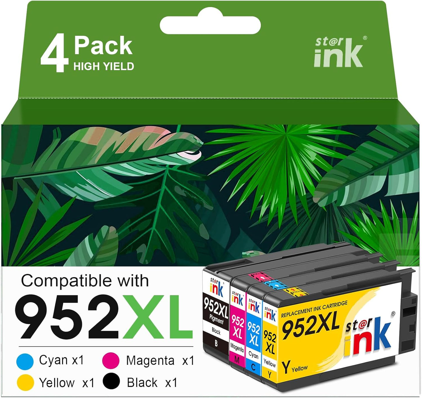 High Compatibility 952XL Ink Cartridges Combo Pack for HP Printers