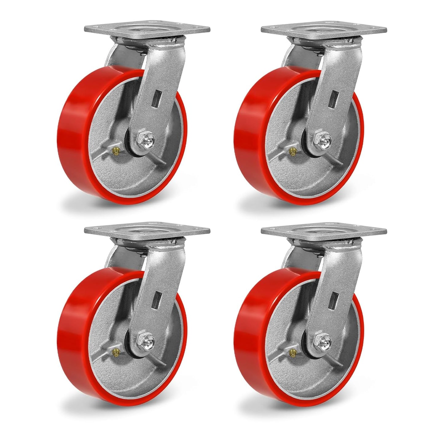 Heavy Duty 6ft' Caster Wheels Set of 4 for Industrial Use