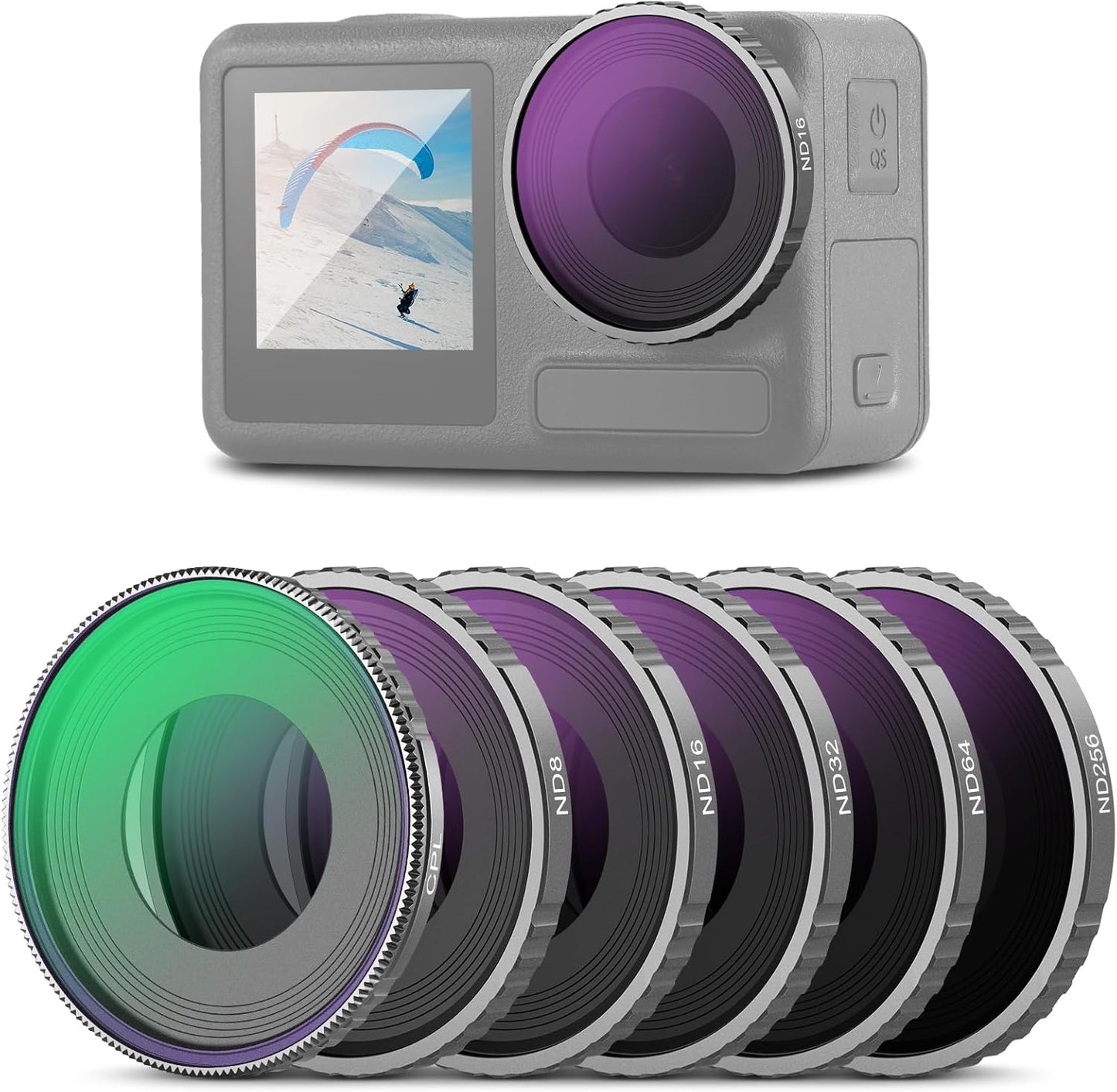 NEEWER 6 Pack ND Filter Set for DJI Osmo Action Cameras