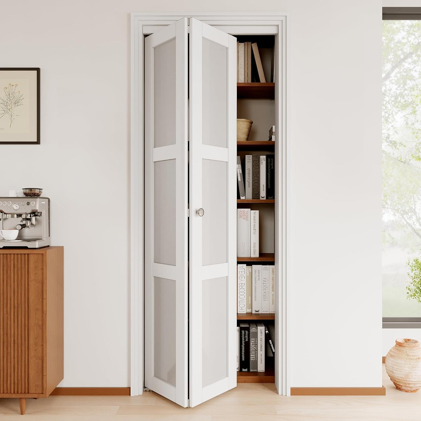 Bifold Doors with Tempered Frosted Glass for Stylish Interiors