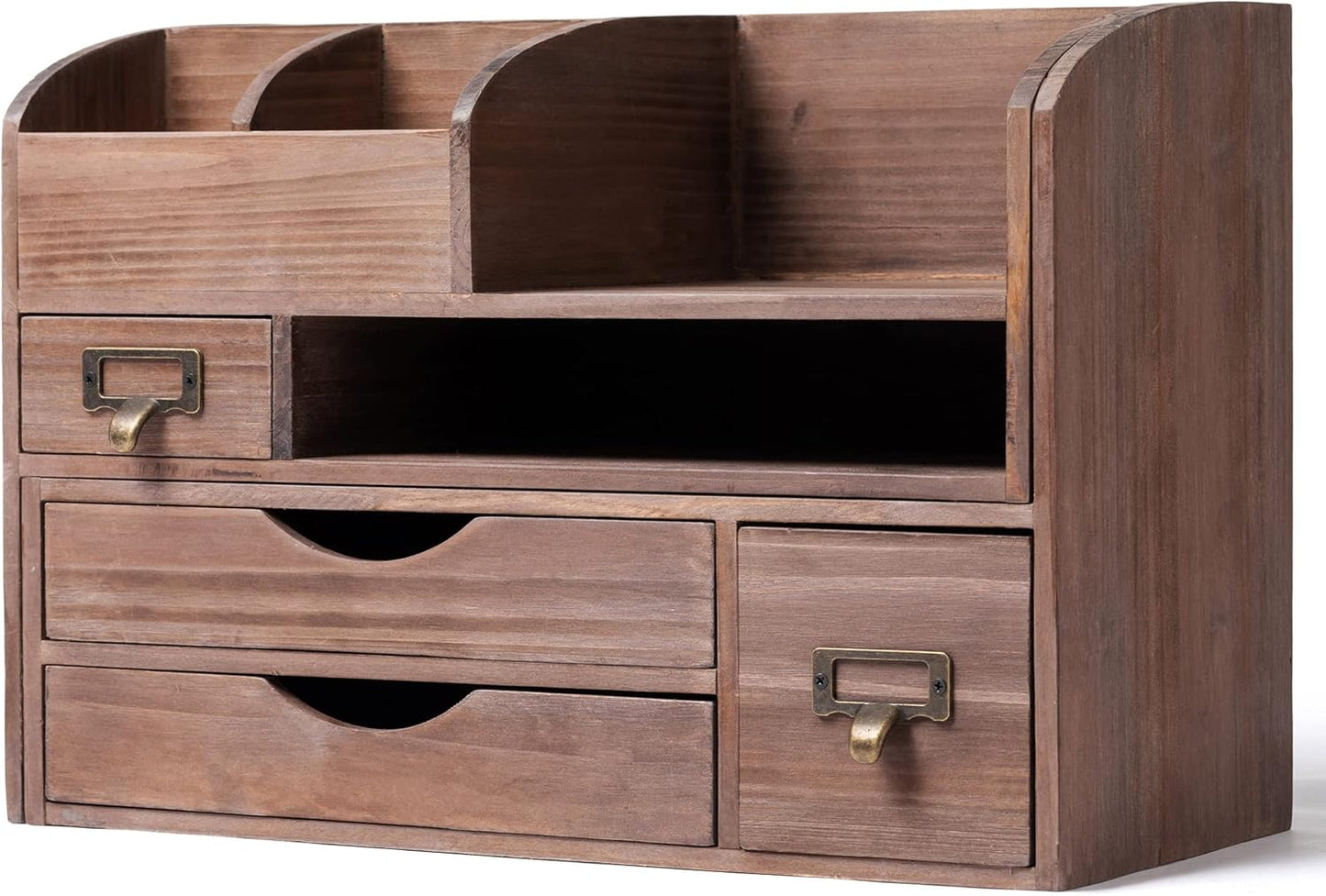 Executive Office Solutions Adjustable Wooden Desk Organizer for Home