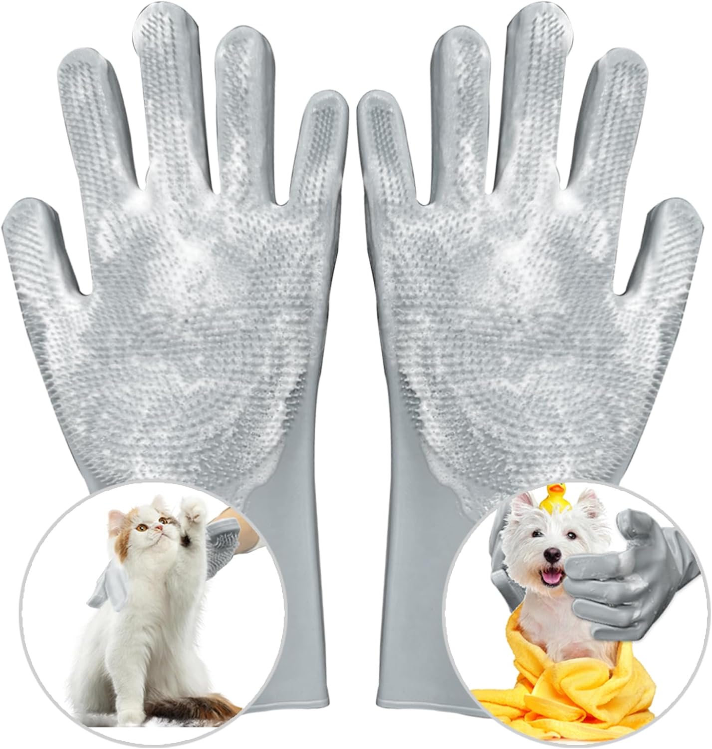 Pet Grooming Gloves - Heat Resistant - Five-Finger Design