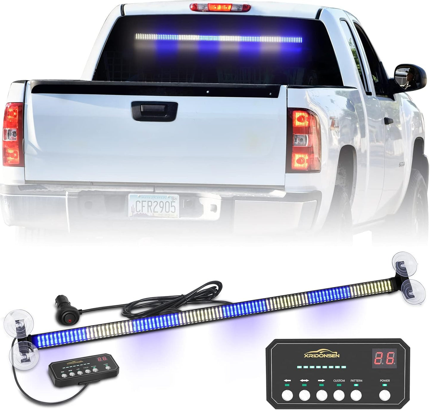 XRIDONSEN 35 inch Traffic Advisor Light Bar for Emergency Use