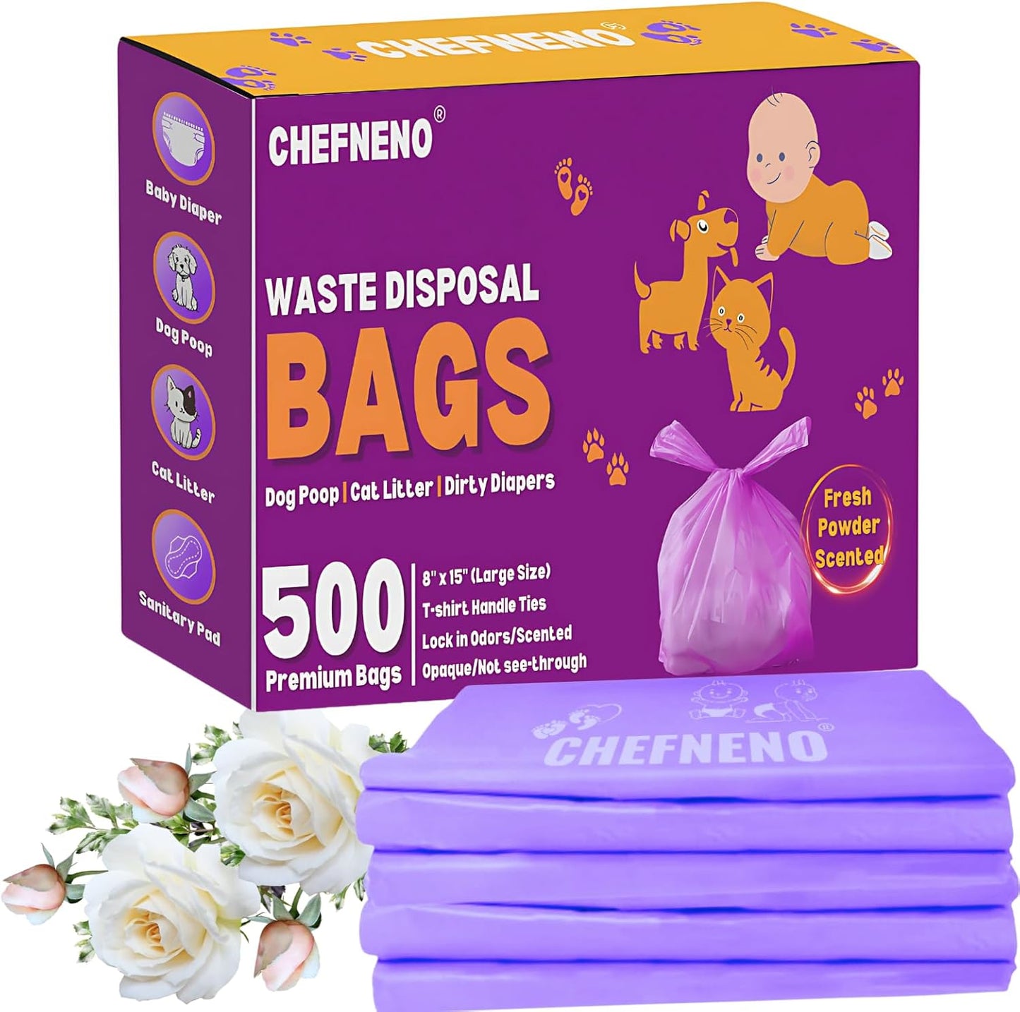 Fresh Powder Scented Eco-Friendly Diaper Bags