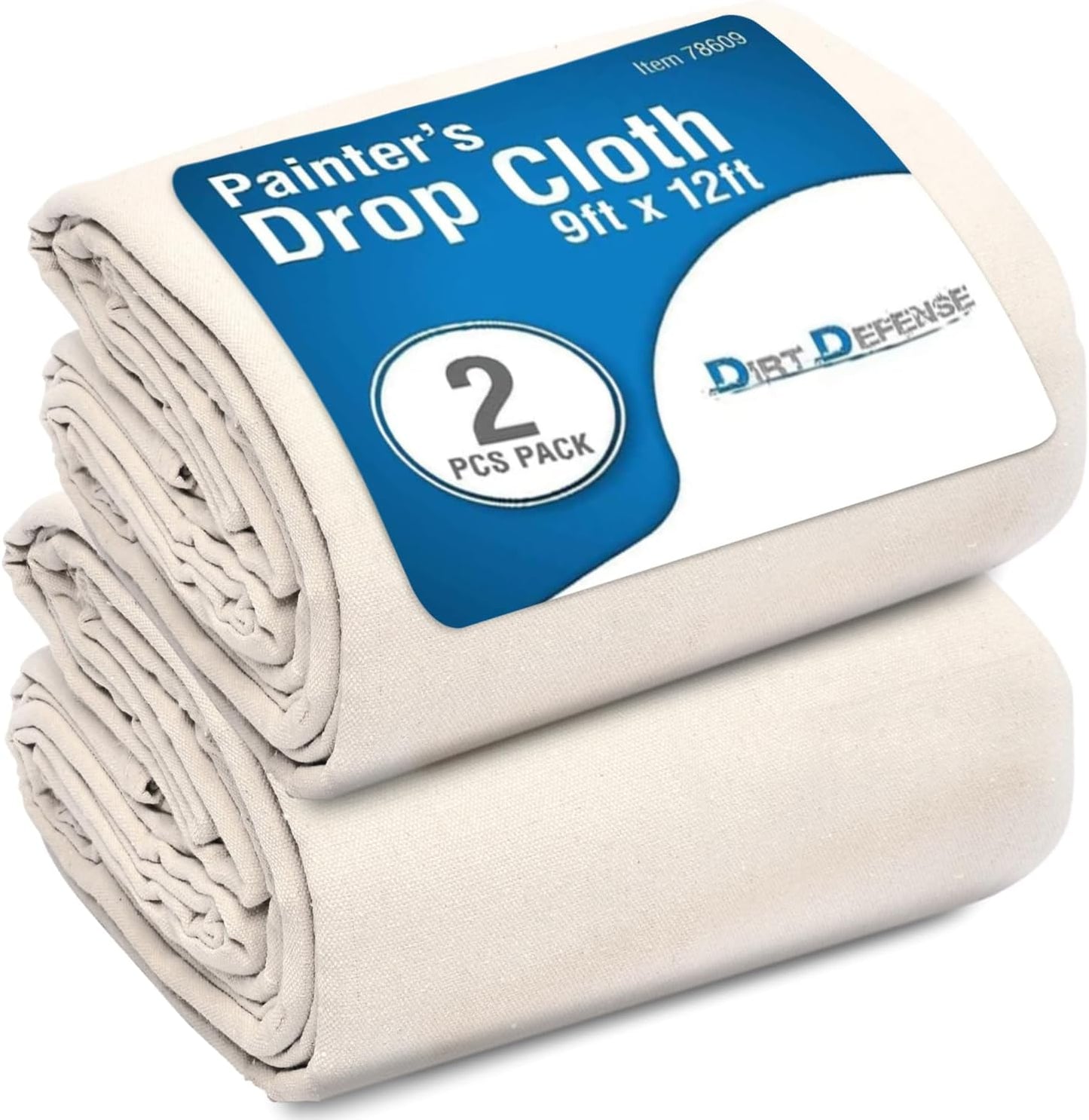 All Purpose Canvas Drop Cloth Pack of 2 for Painting Projects