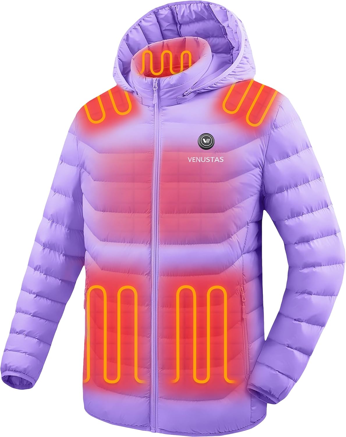 Venustas Heated Jacket: Unisex Heated Coat with Detachable Hood
