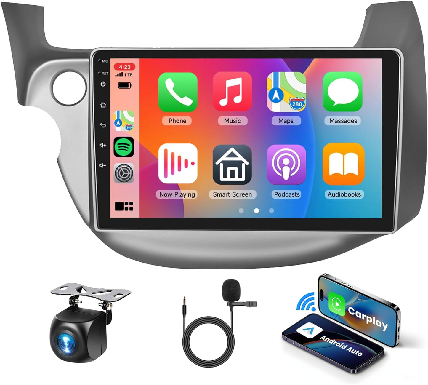 10.1 Inch Android 13 Car Stereo for Honda Fit 2008-2013