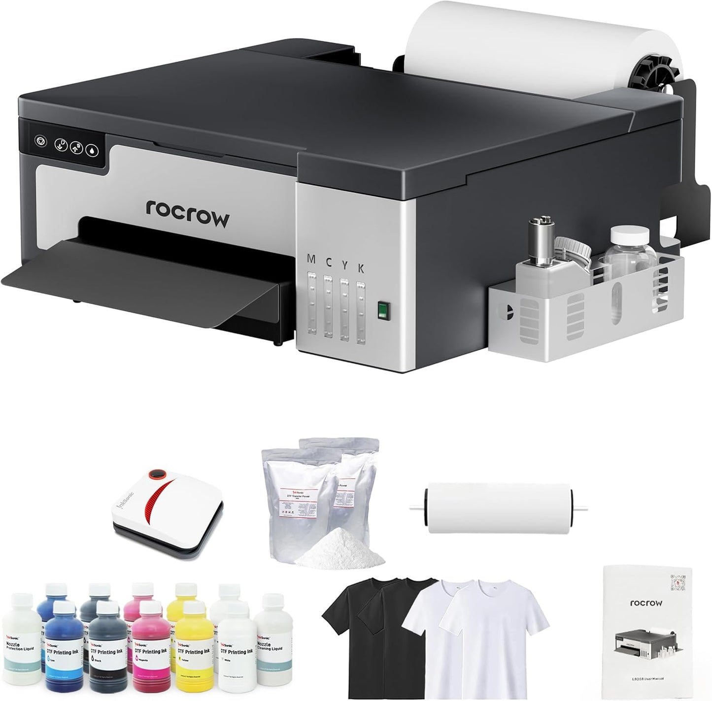 RocRow DTF Printer: White Ink Mixing, DIY Print Kit