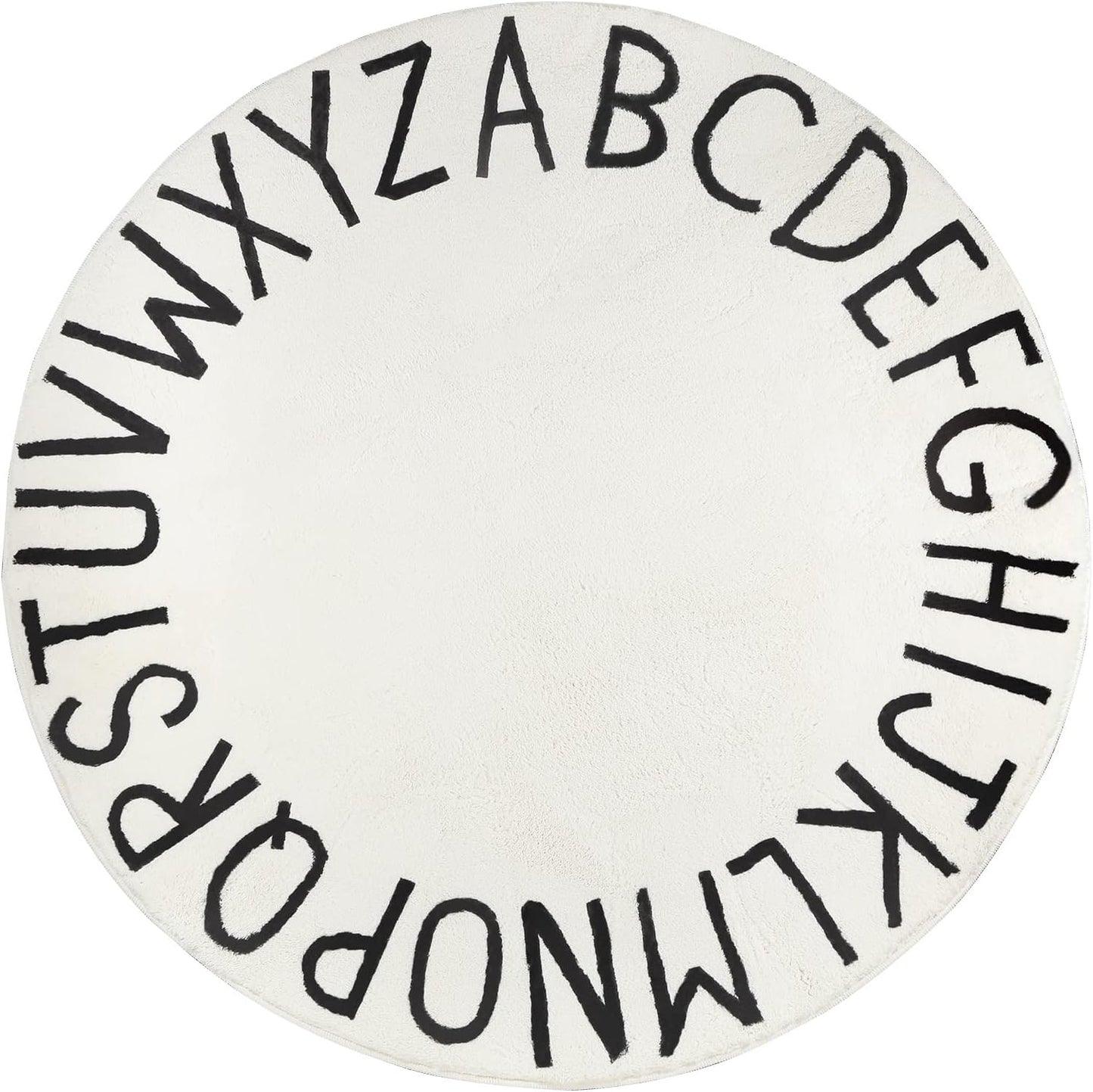 Topotdor Round Kids Play Rug Extra Large Soft Crawling Mat