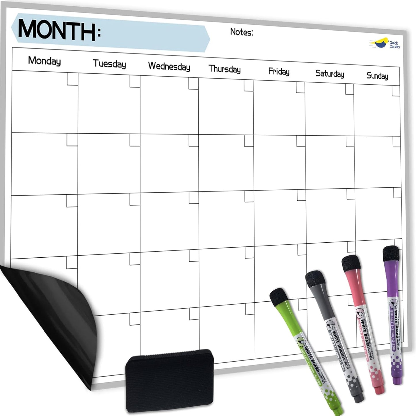 Monthly Magnetic Calendar for Refrigerator - Organize 2025 Easily