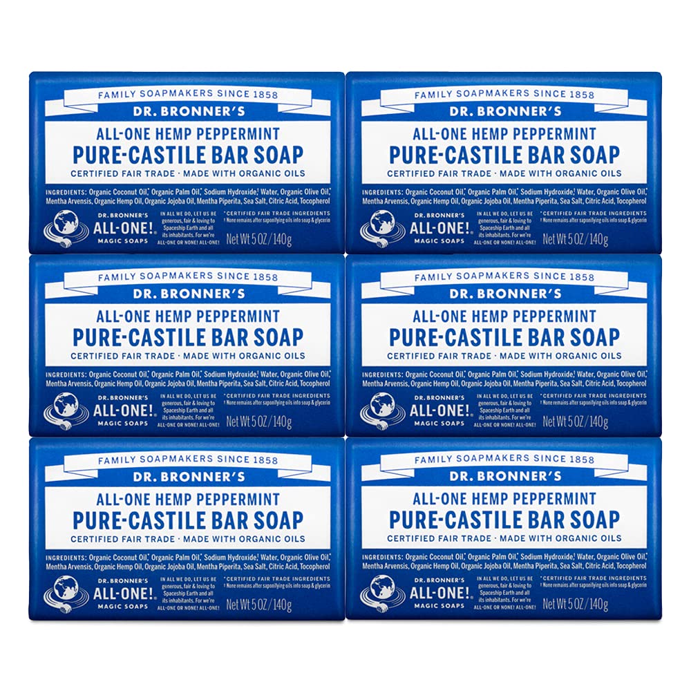 Dr. Bronner's Pure-Castile Bar Soap: Gentle Moisturizing Cleanser