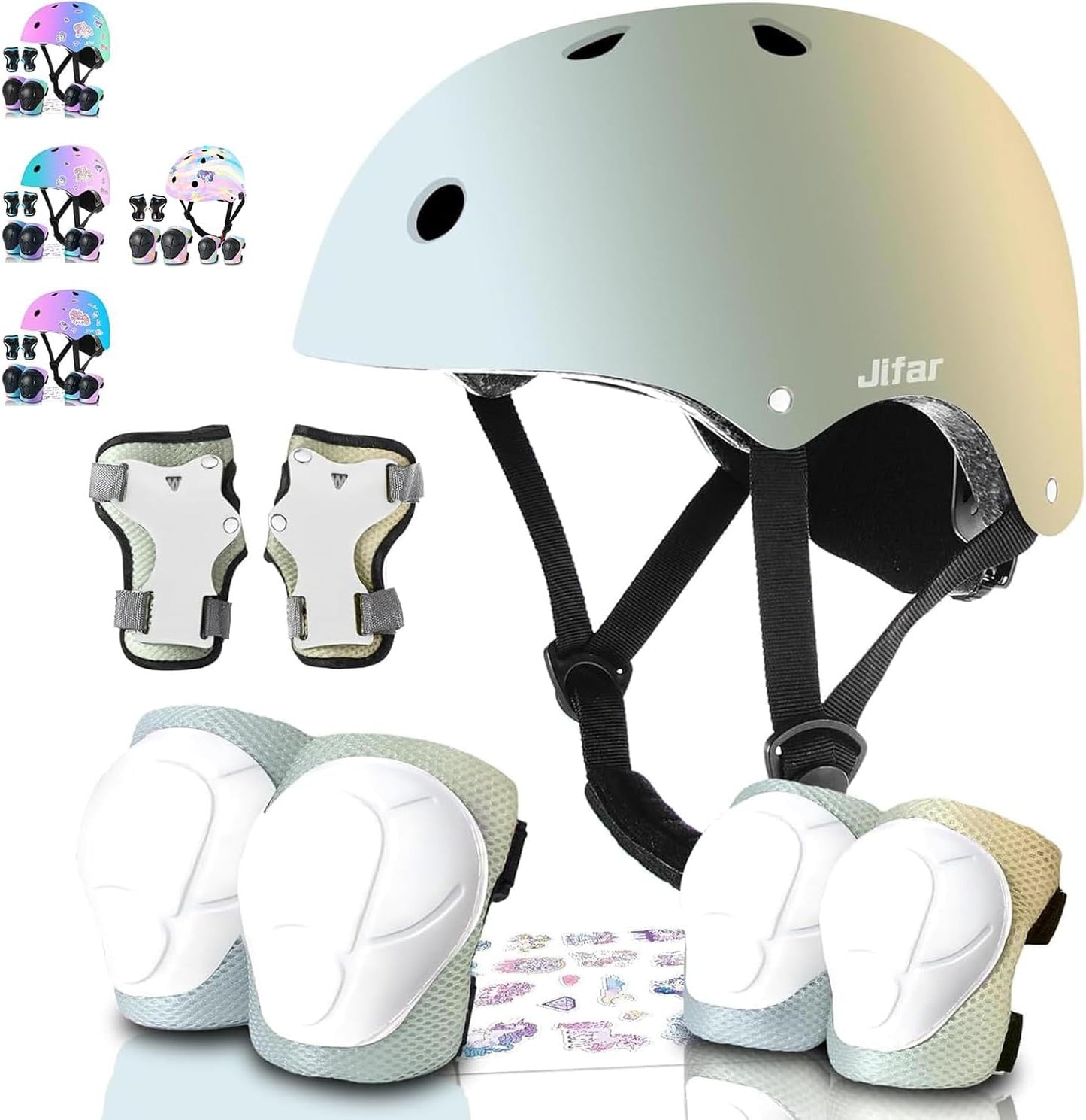 Kids Helmet and Pads Set for Skateboard & Bike Safety Gear