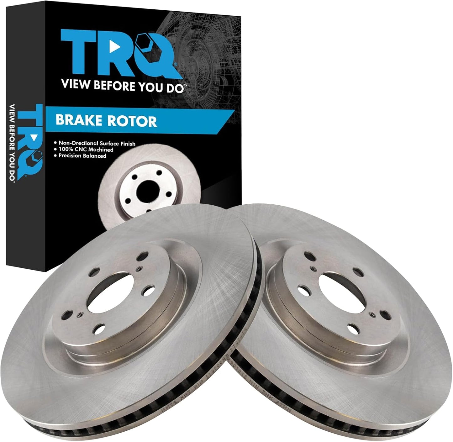 TRQ Front Brake Rotors Set for Lexus GS and IS Models
