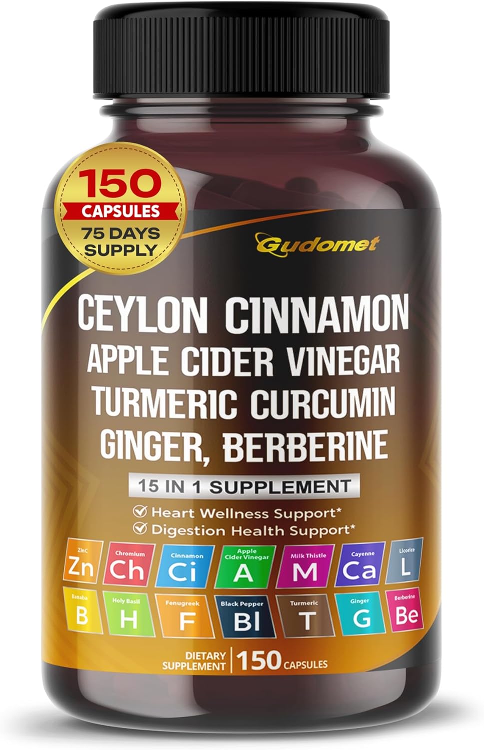 USA-Made GUDOMET - Immune & Digestive Support - 150 Caps
