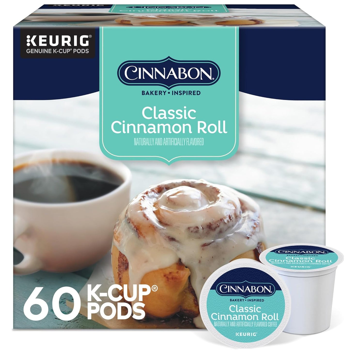 Cinnabon Classic Cinnamon Roll Coffee K-Cup Pods - 60ct