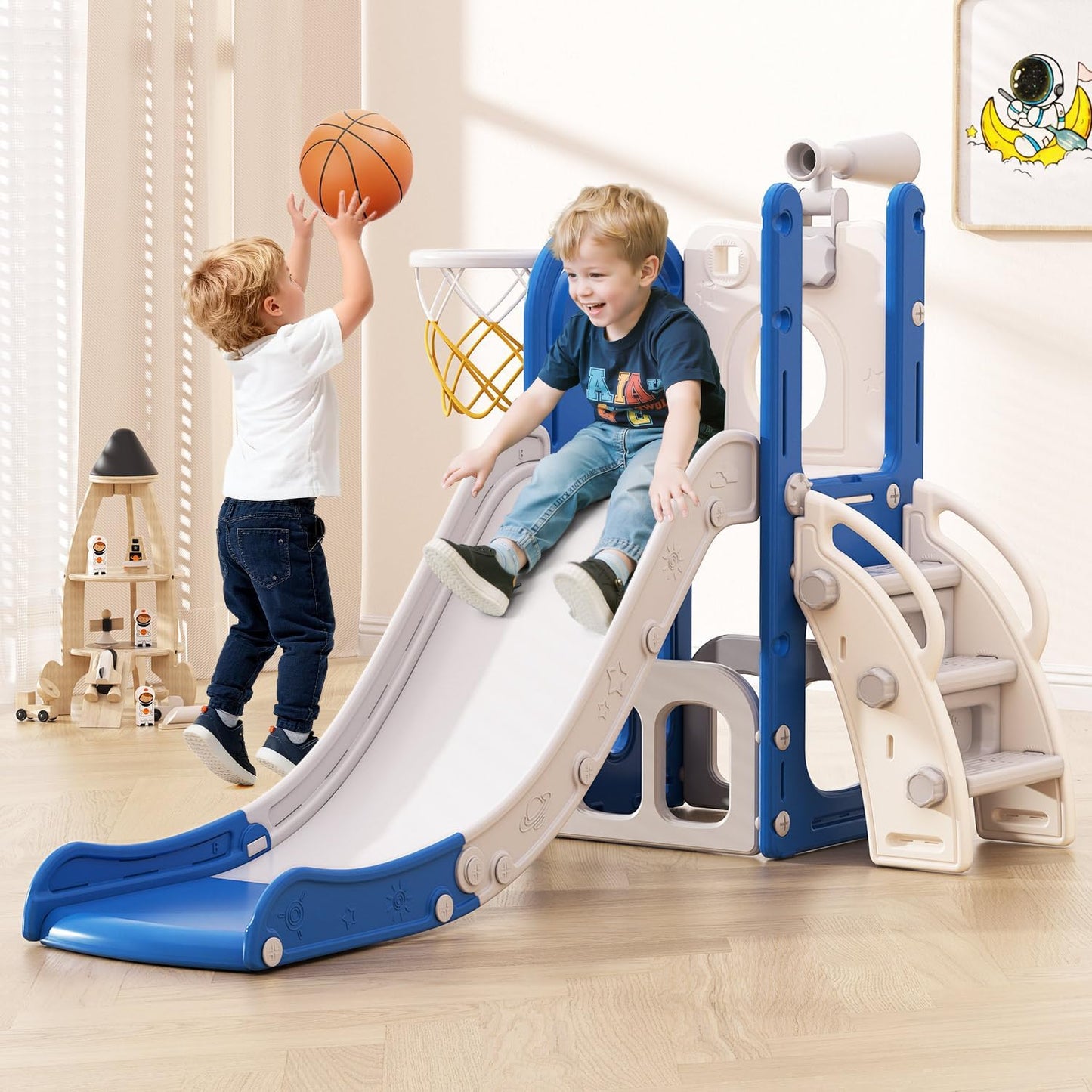 Babytronic Toddler Slide 6 in 1 Indoor Outdoor Playset Fun