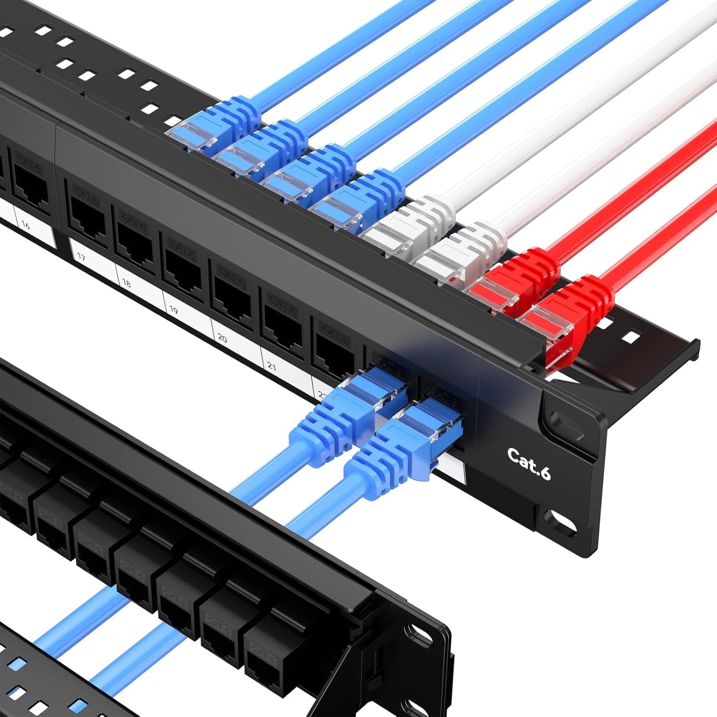 24 Port Cat6 Patch Panel for Easy Setup and Reliable Connections