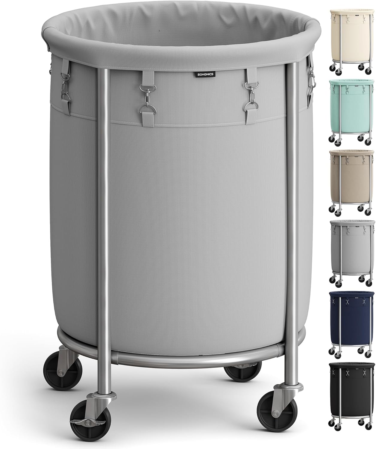 SONGMICS 29-Gallon Rolling Laundry Basket with Wheels and Lock