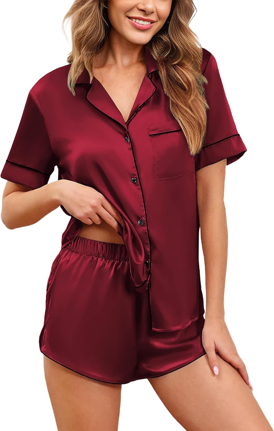 Ekouaer Womens Silk Satin Pajamas Set for Ultimate Comfort