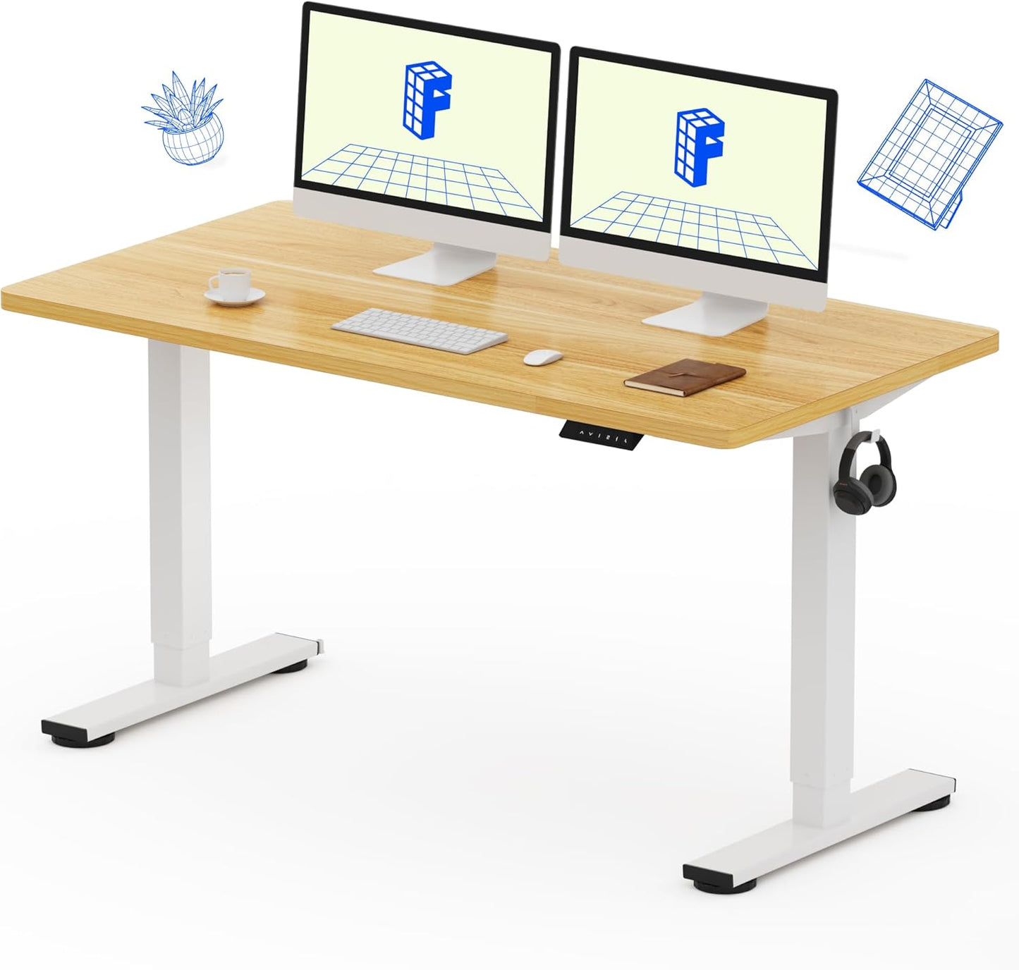 FLEXISPOT EN1 Electric Adjustable Height Desk for Home Office