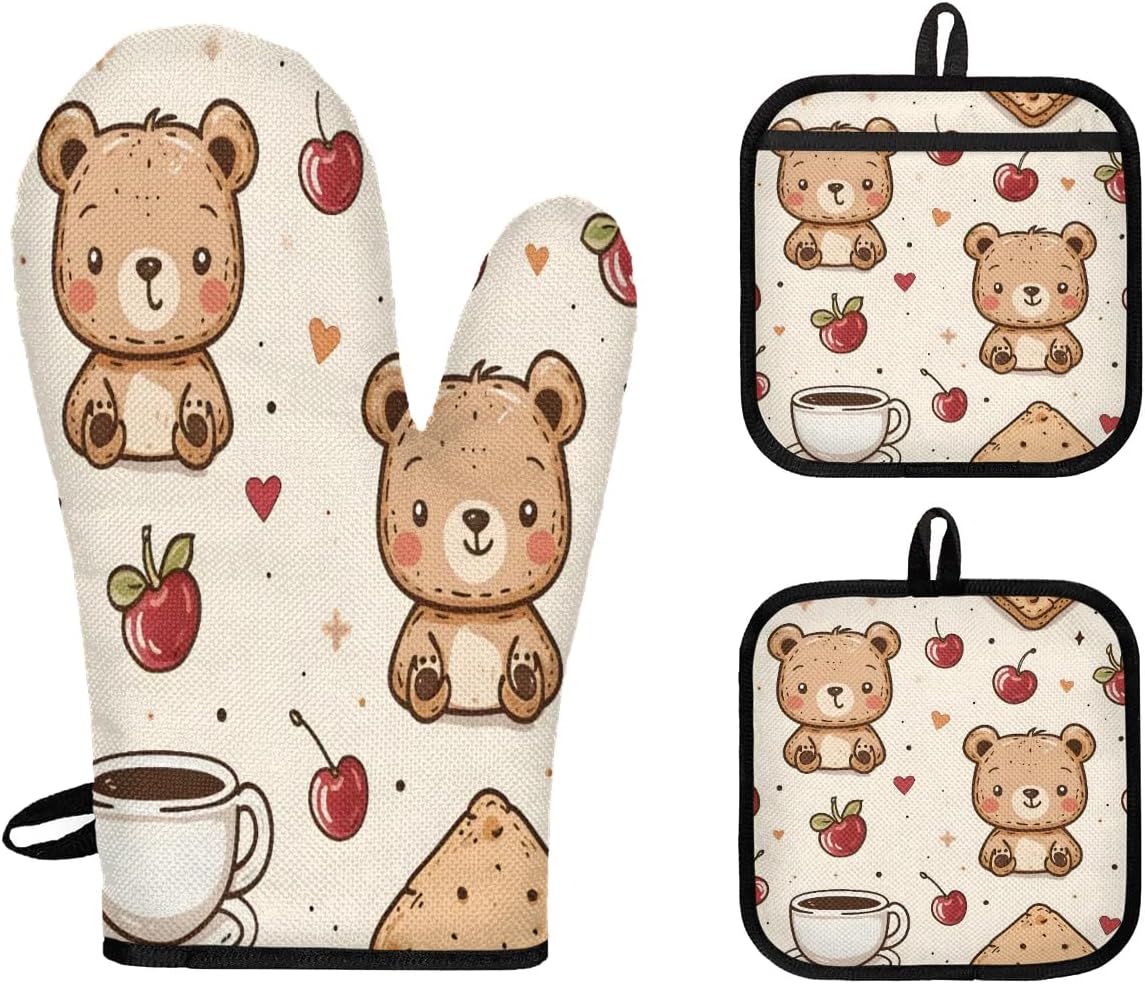 Cute & Safe Cooking: Hexteria Teddy Bear Oven Mitts