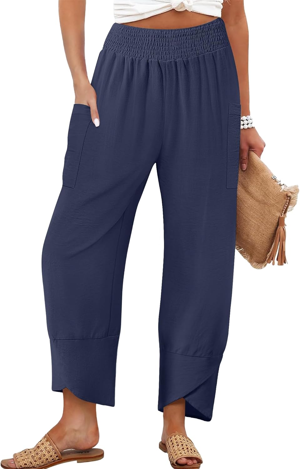 Women's Summer High Waisted Baggy Pants for Effortless Style