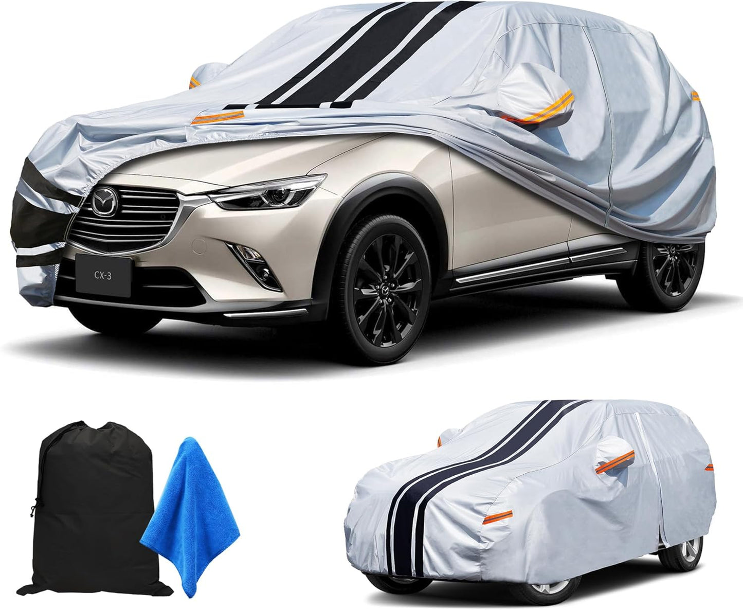 10-Layer SUV Car Cover Waterproof All Weather Protection for Vehicles