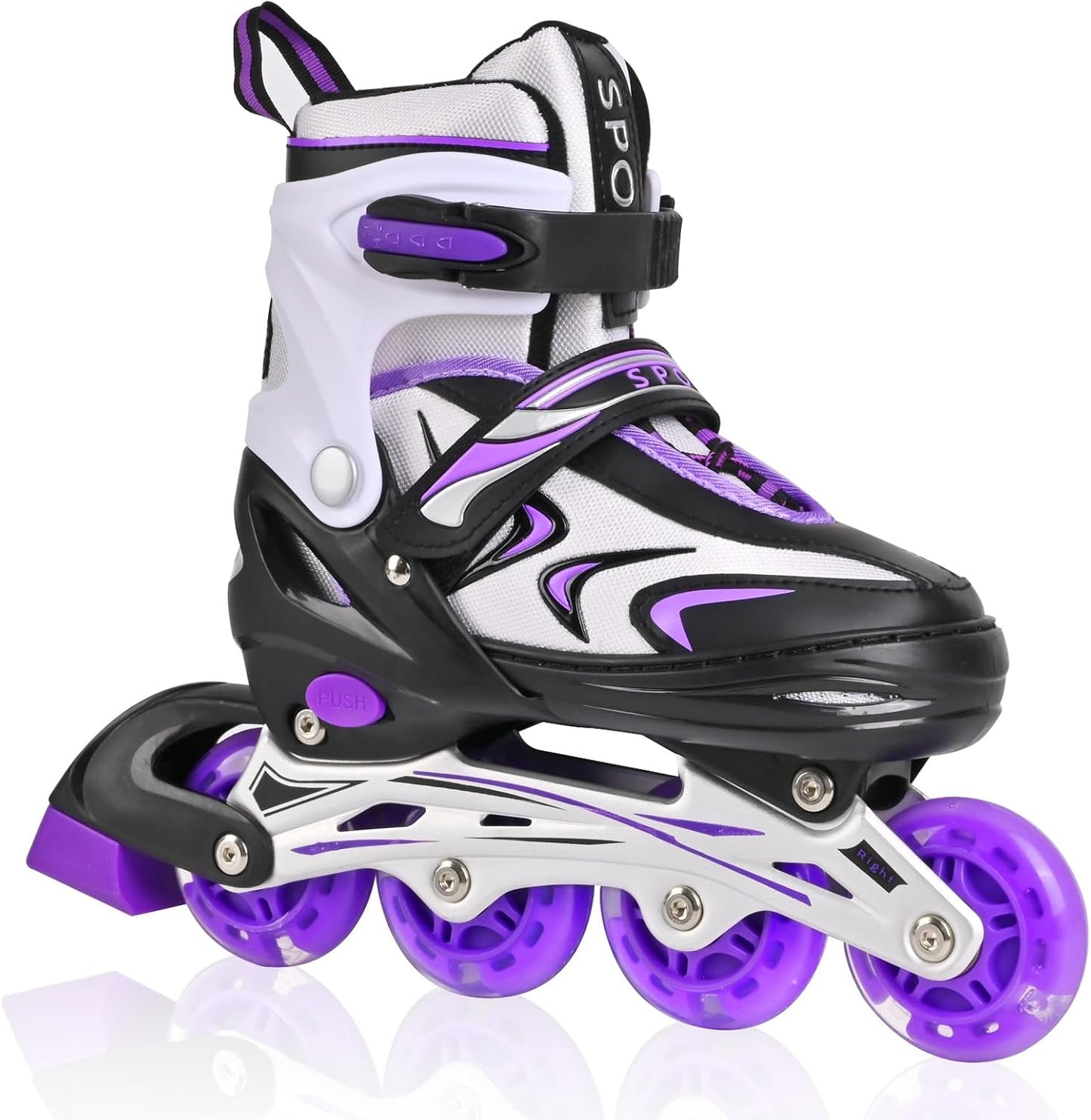 Kids Inline Skates with Adjustable Sizes and Light Up Wheels