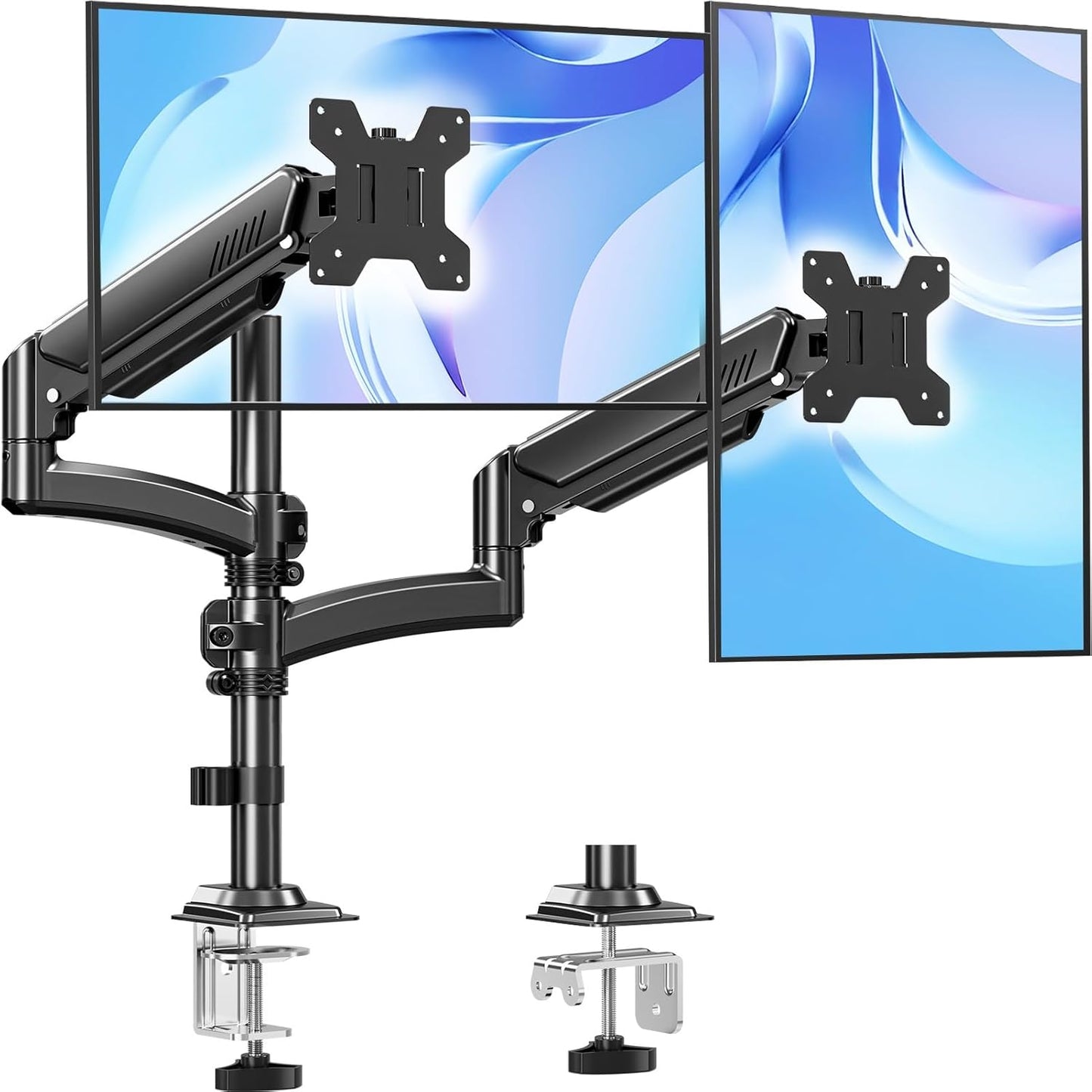 Dual Monitor Stand for 13-32 inch Screens, Height Adjustable