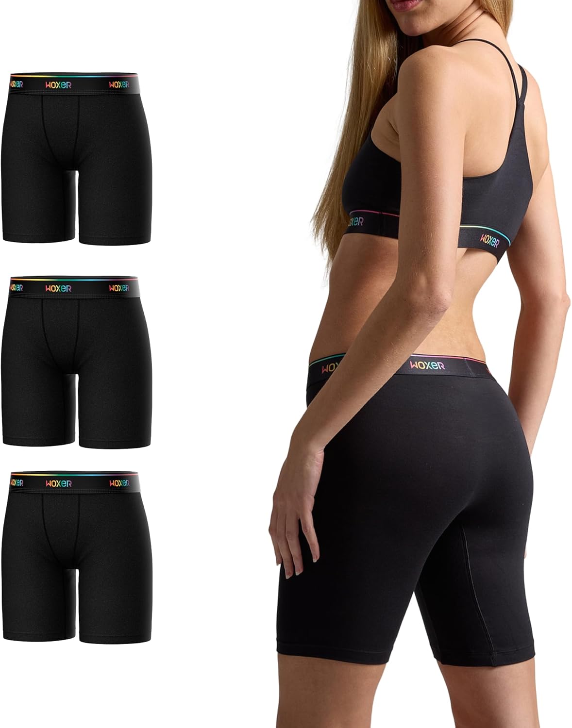 Woxer Womens Boxers - Comfortable 9in Boy Shorts for Women