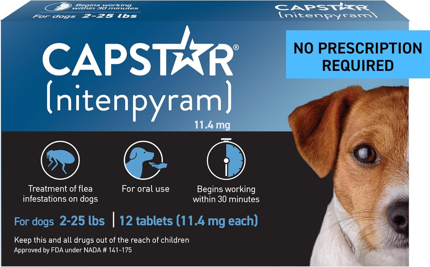 Capstar Fast-Acting Oral Flea Treatment for Dogs 2-25 lbs