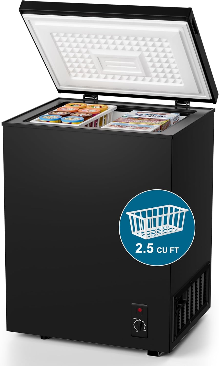 2.5 Cu.Ft Chest Freezer - Energy Efficient and Quiet Design