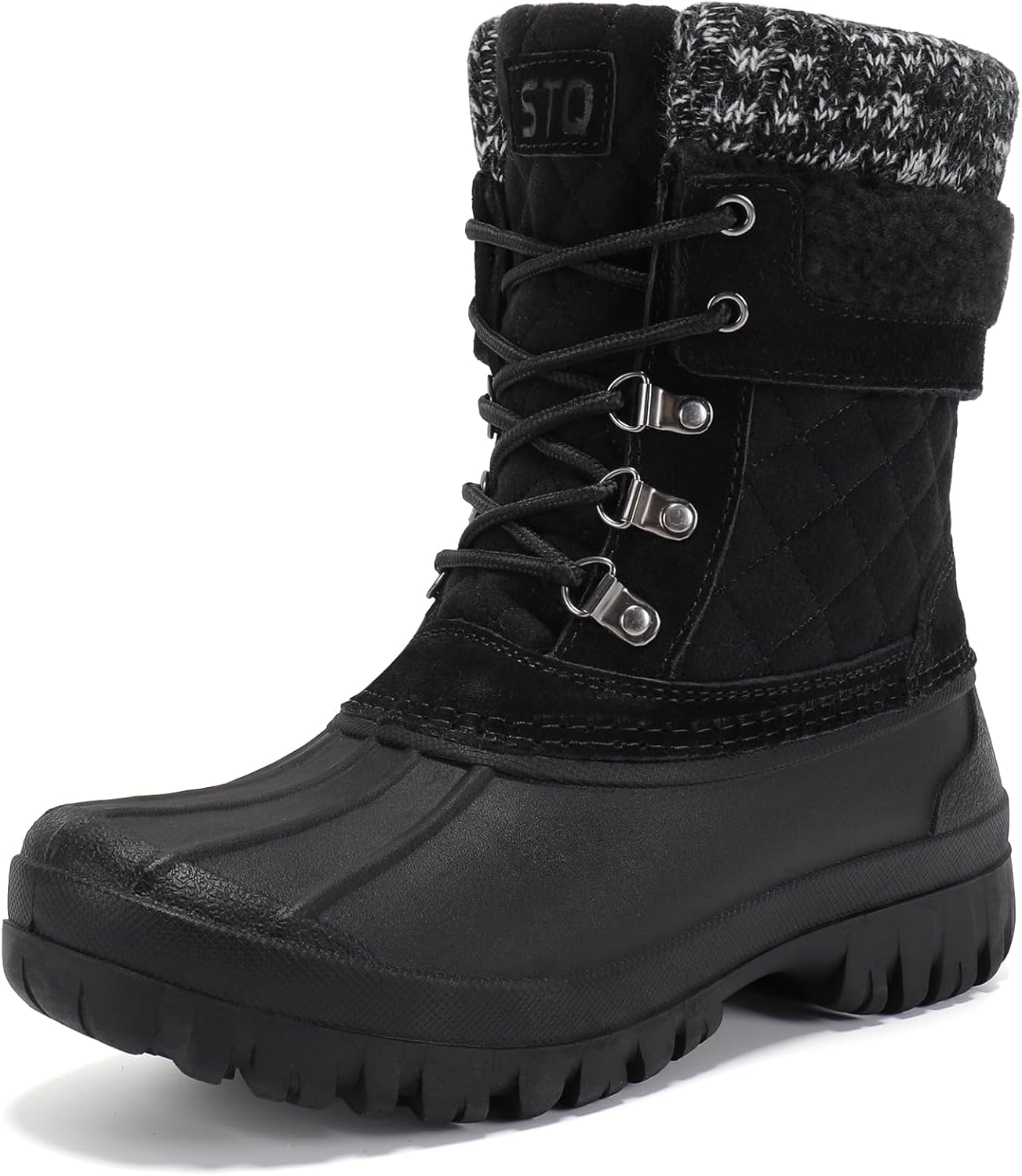 STQ Women's Duck Boots Waterproof Winter Snow Boot for Cold Weather