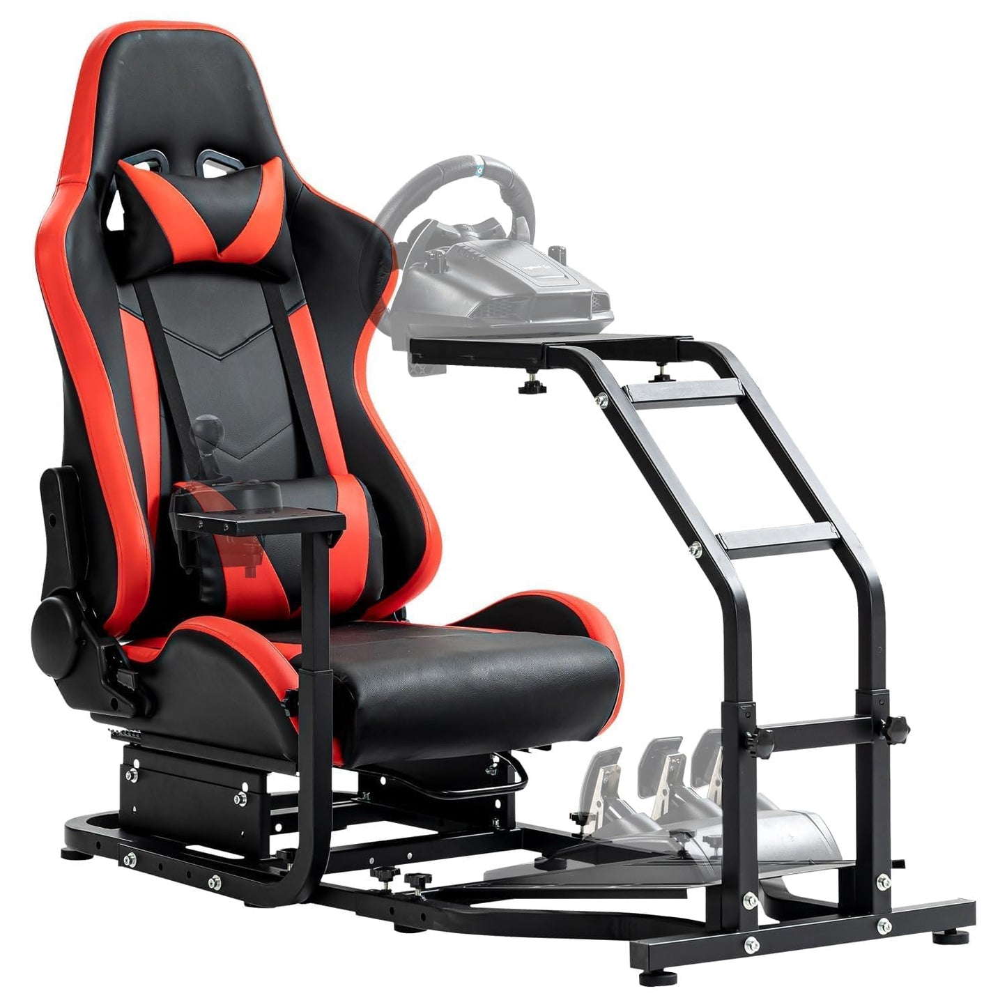 Supllueer Racing Simulator Cockpit with Adjustable Gaming Seat