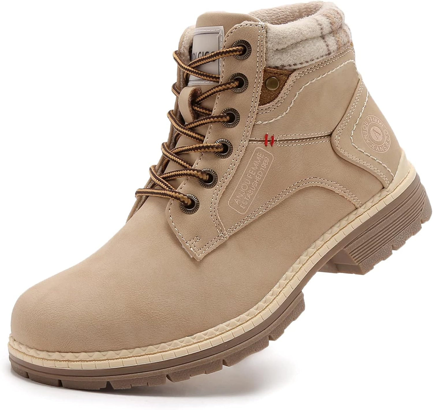 Womens Hiking Snow Winter Boots - Waterproof Lightweight Ankle Boots