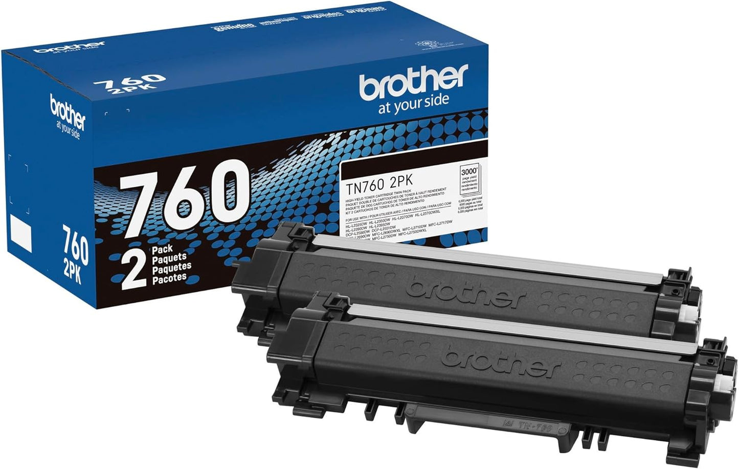 Brother Genuine High-Yield Black Toner Twin Pack - Crisp Results!